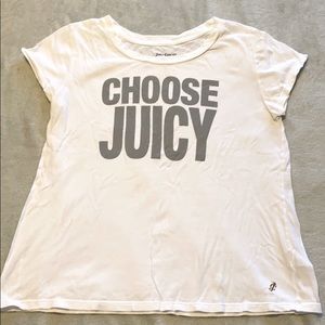 Women's Choose Juicy White tshirt